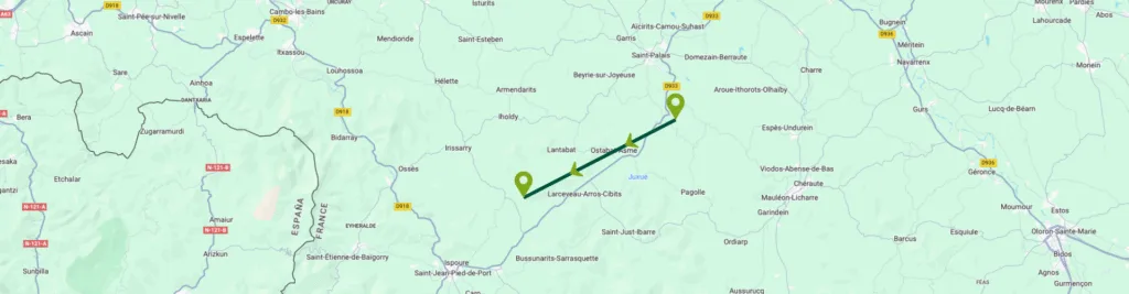 Roadmap pour bivouac en Pyrénées pour 2 jours